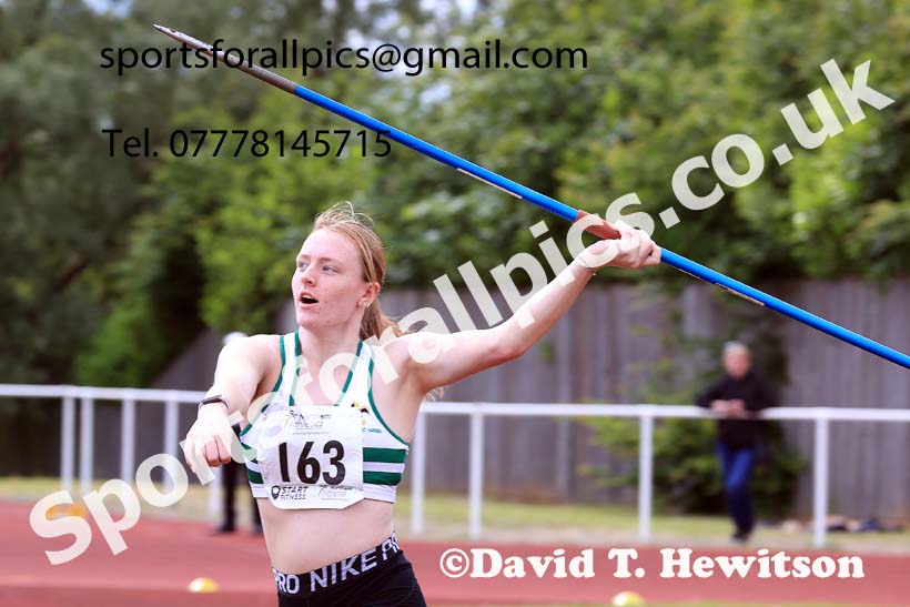 Womens Under-20s javelin, 2024 Northern Senior and Under-20s Track and Field Champs, Middlesbrough.  Photo: David T. Hewitson/Sports for All Pics